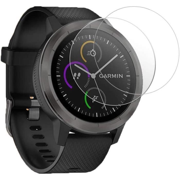 Verre Trempé pour Garmin Vivoactive 3 [Pack 2] Film Vitre Protection Ecran Montre Connectée Phonillico®