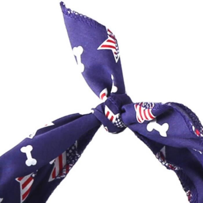 1PC bavoir pour animaux de compagnie mode doux confortable respirant drapeau imprimé chien foulard bandage COFFRET BIBERONS