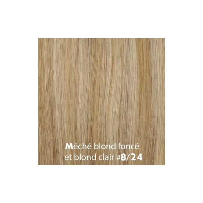 Extensions à froid Cheveux Easy Loops 100 mèches 0,8gr Méché Noisette Clair et Blond Clair 50cm