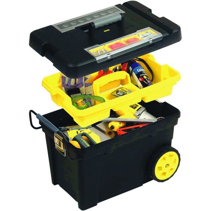 Stanley coffre à outils roulant avec plateau amovible.