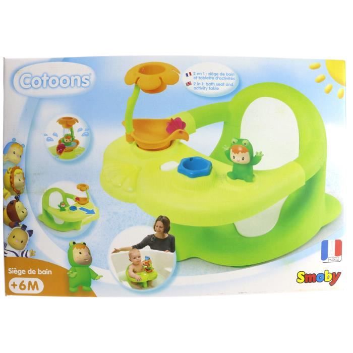 Cotoons siège de bain vert ou rose