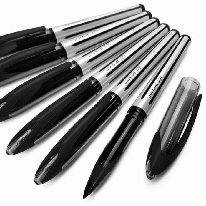 Uniball One P Stylos Roller Uni-Ball Air Micro 0,5mm - Lot De 6 Noirs écriture Fluide Stylos 0.5mm Noir