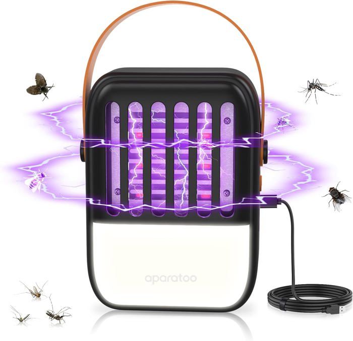 Appareil Anti Aoustique, 2 En 1 Solaire Lampe Anti Moustique, 1000V