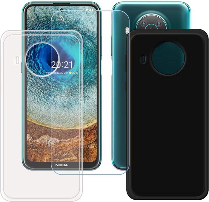 Coque + 2 Films Verre Trempé Pour Blackview Color 6 (6.67") - Housse Silicone Transparente Anti-choc - Protection Complète