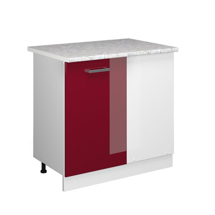 Meuble dangle R-Line 86cm PT Marbre Rouge brillant/Blanc Vicco 37750