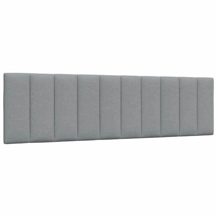 vidaXL Coussin de tête de lit gris clair 180 cm tissu 4019177