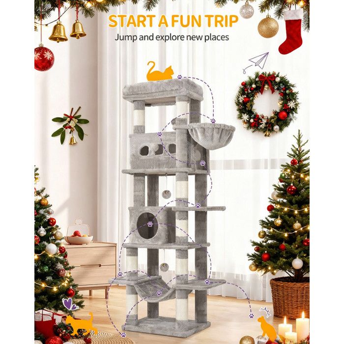 170 cm Grand Arbre à Chat Arbre pour Grand Chat