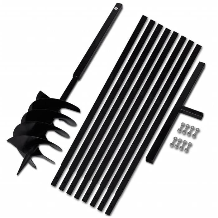 VidaXL Tarière Perceuse Sol 300mm - Mèche Forage Pour Plantation Arbres Et Poteaux Clôture