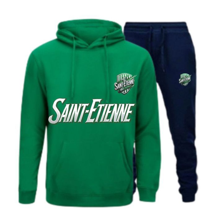Jogging Enfant - NPZ - Saint Etienne - Vert - Sweat à capuche - Pantalon navy