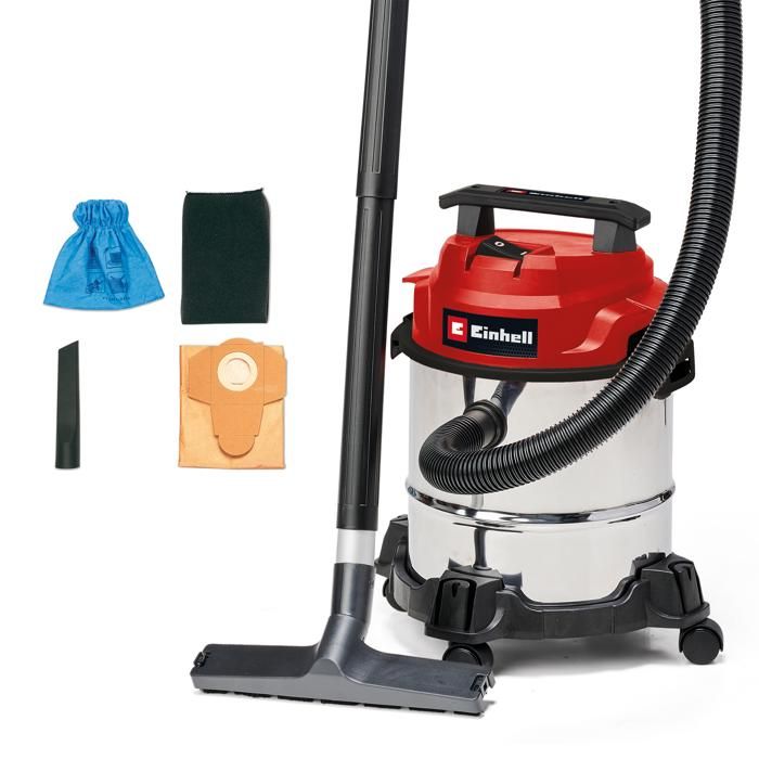 Aspirateur eau et poussière Einhell TC VC 18121 Cuve inox 12 Aspiration 180 mbar