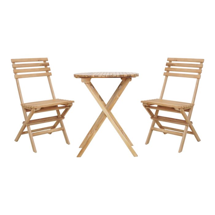 AXI Rae Table et Chaise Bistrot 2 Chaises 1 Table Ensemble Bistro Extérieur en bois 100% Teck - Salon de Jardin Bistrot Table AXI Rae Table et Chaise Bistrot 2 Chaises 1 Table Ensemble Bistro Extérieur en bois 100% Teck - Salon de Jardin Bistrot Table
