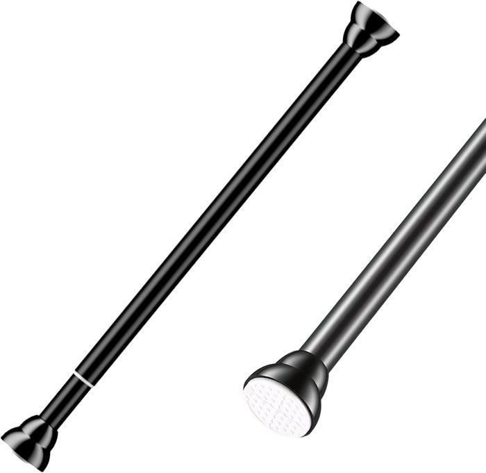 Tringle à Rideau De Douche Extensible Sans Perçage 70-120 Cm - Ajustable, Antidérapante, Ne Rouille Pas - Pour Fenêtres, Placards, Portes (gris)