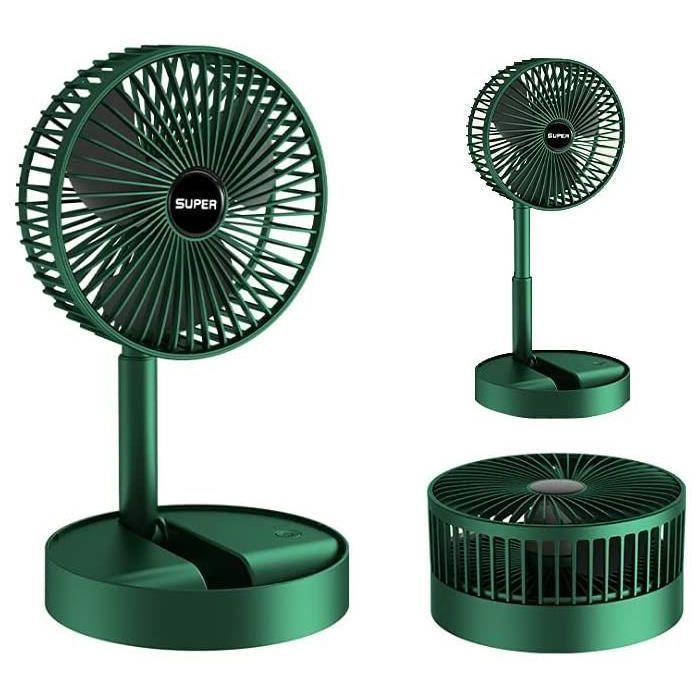 Ventilateur portable pliable - 123 - Sur pied - 3 vitesses - 2000 mah - Zeaicos
