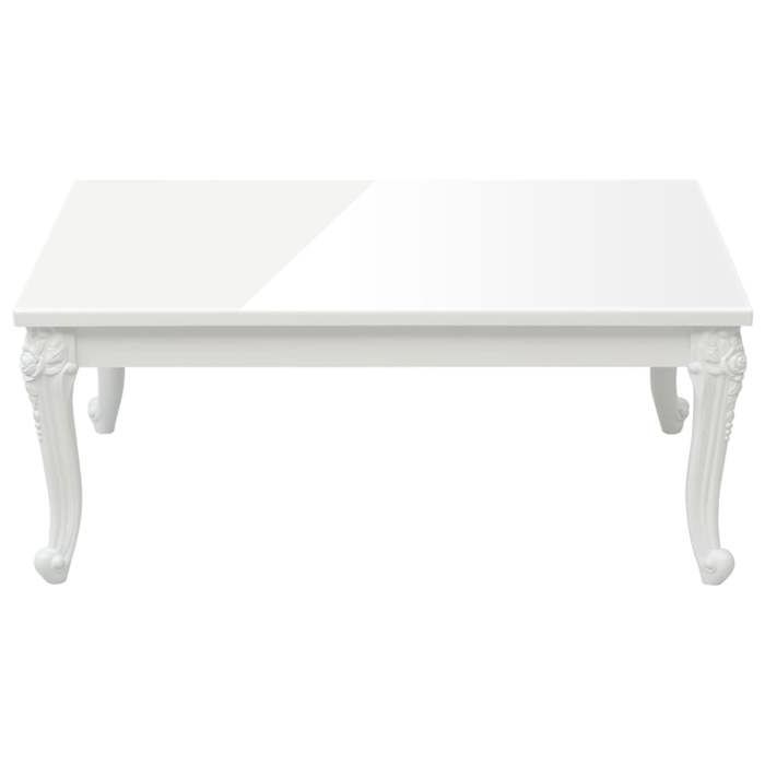 Table basse - Plusieurs Niveaux - blanc brillant 100x50x42 cm - Bois dingénierie - Salon Moderne(81120) ZLH