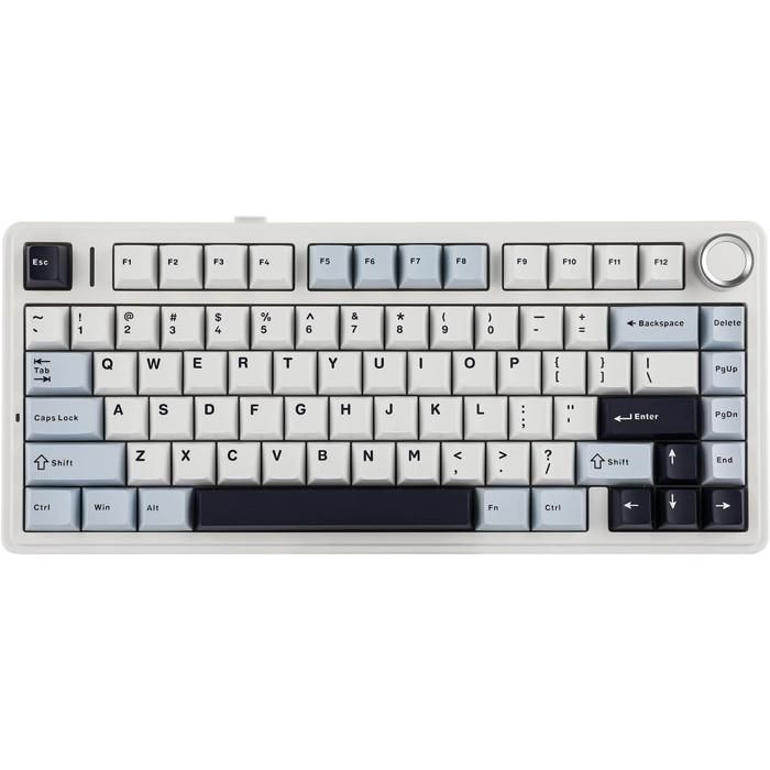 Clavier Mécanique Sans Fil ATTACK SHARK X85 - 75% (81 Touches), Triple Connexion (BT5.0/2.4G/USB-C), Rétroéclairage RVB, Touches PBT - Noir