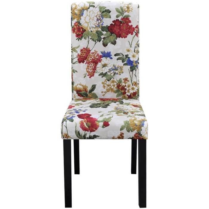 Multicolore Lot de 2 Chaises à manger - Style moderne - multicolore tissu - cadre en bois Maximum 110 kg @EU5286531