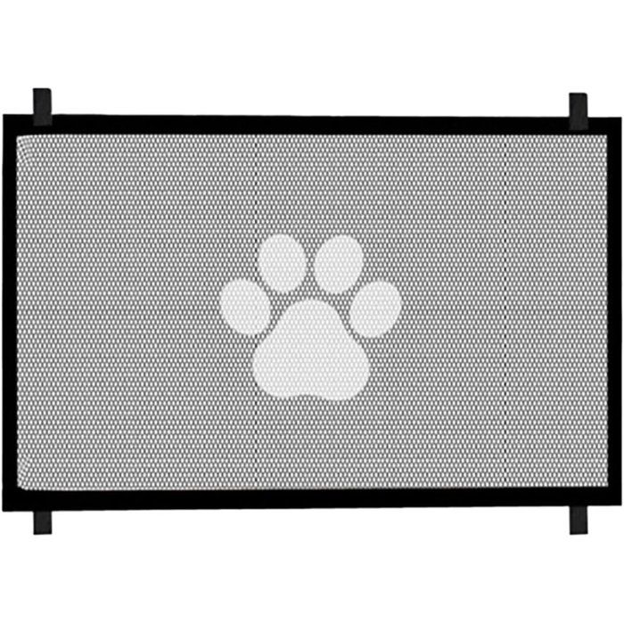 Barrière Sécurité Escaliers 110x78cm Portable Sans Perçage Enfants Animaux Noir