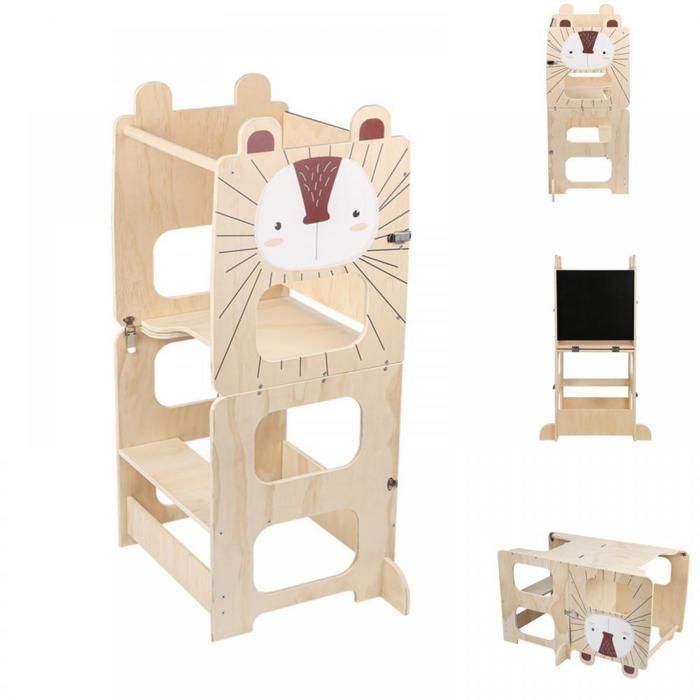 KEDIA Tour Dapprentissage Montessori Transformable Pliable Tables et Chaises Librement Combinables Adaptées aux Enfants
