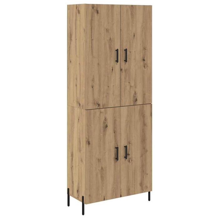 Armoire murale en chêne artisanal - vidaXL - 695x34x180 cm - Bois dingénierie - 2 portes - Montage mural