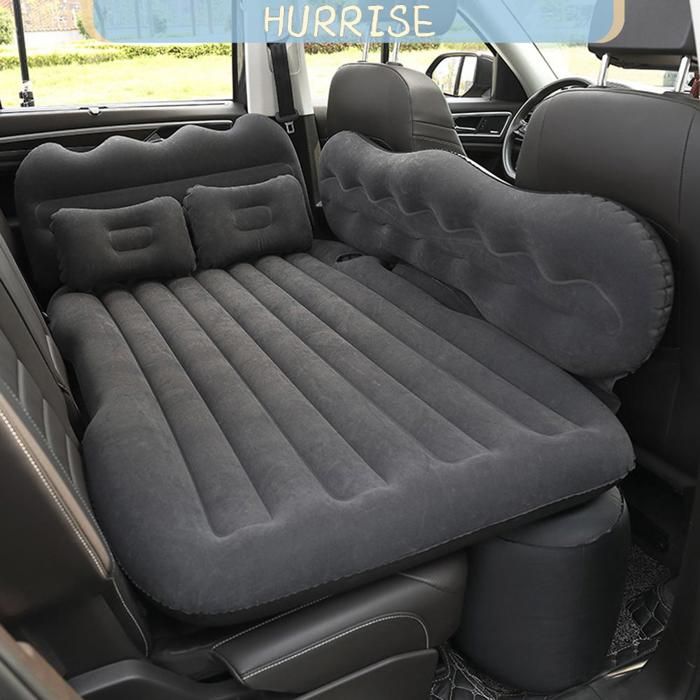 Tbest Matelas de voyage Matelas gonflable pour voiture lit de voyage maison Camping en plein Air flocage deco pack Noir