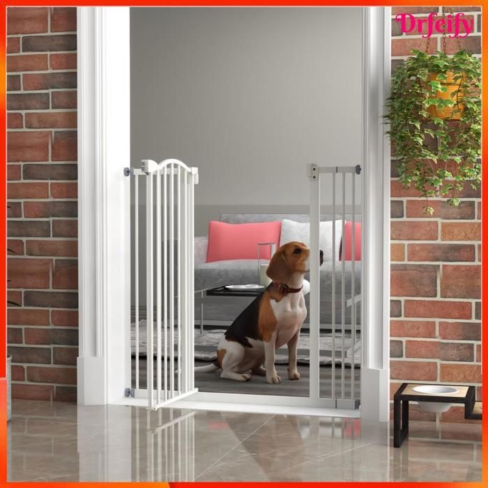 Barrière de sécurité pour chien extensible - AKOZON - 12138 - 74–100 cm - Fermeture automatique - Sans perçage blanc Barrière de sécurité pour chien extensible - AKOZON - 12138 - 74–100 cm - Fermeture automatique - Sans perçage blanc