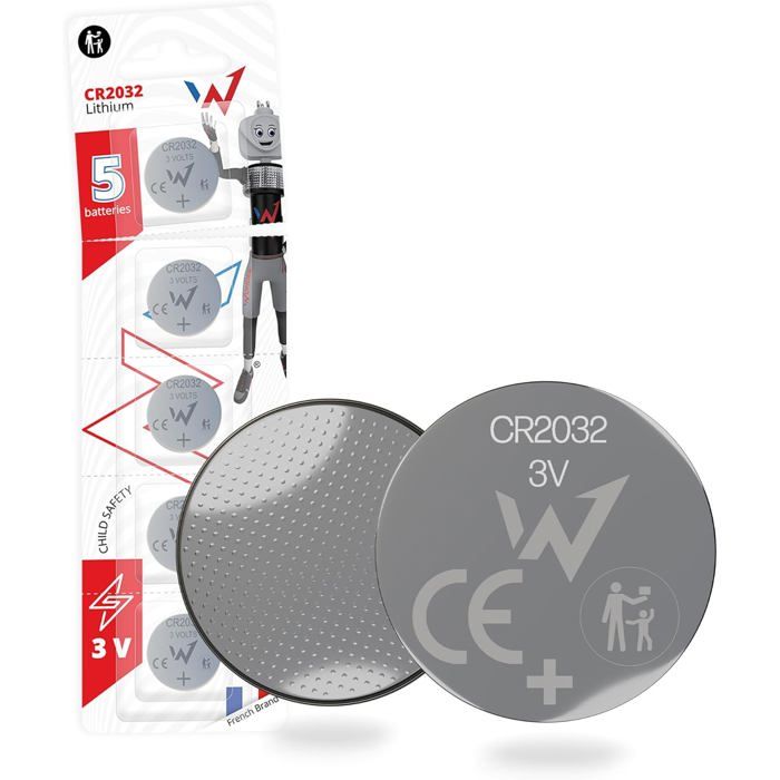 onder Full Energy-Lot de 5 Piles Boutons CR2032 3V Lithium-Longue Durée-Sécurité Enfant-Idéal AirTag Apple Montres Télécommandes