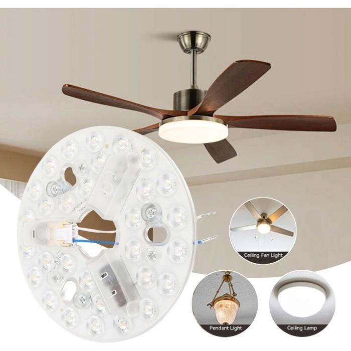 Le plafond LED 15W 3CCT–Aluminium –Fonte–Variables compatibles – Dissipation thermique optimale Ventilateur de plafond non inclus