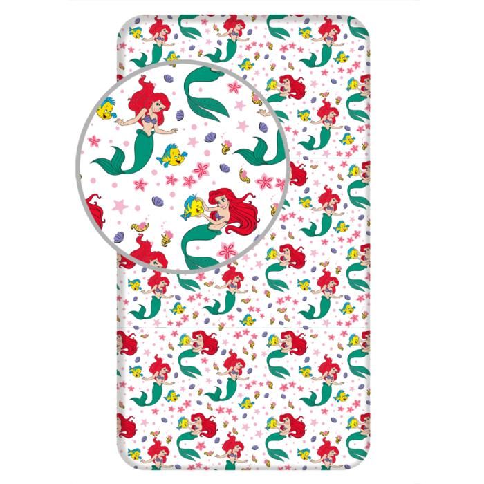 Drap housse - AC-DÉCO - La Petite Sirène - 90 x 200 cm - 100% coton - Bonnet 25 cm Drap housse - AC-DÉCO - La Petite Sirène - 90 x 200 cm - 100% coton - Bonnet 25 cm