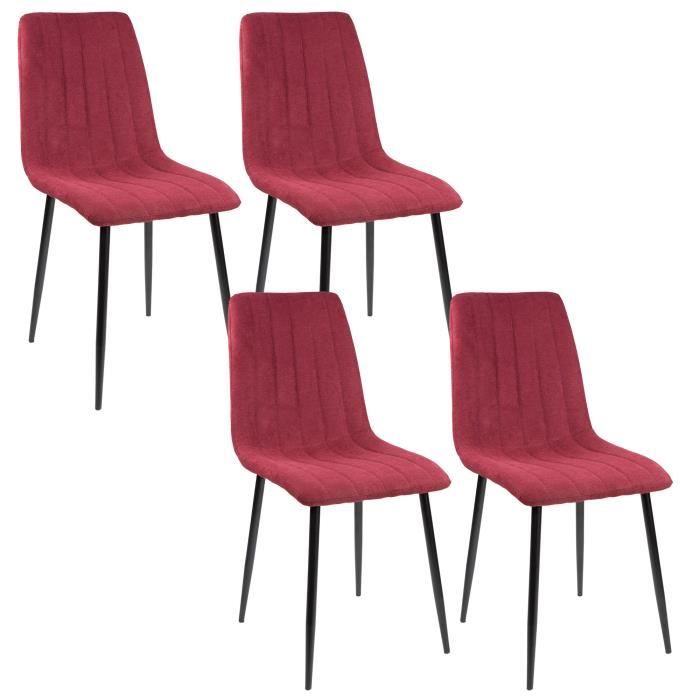 chaises de salle à manger albatros garda - chaise rembourrée moderne et élégante et confortable - chaise de cuisine élégante [rouge]