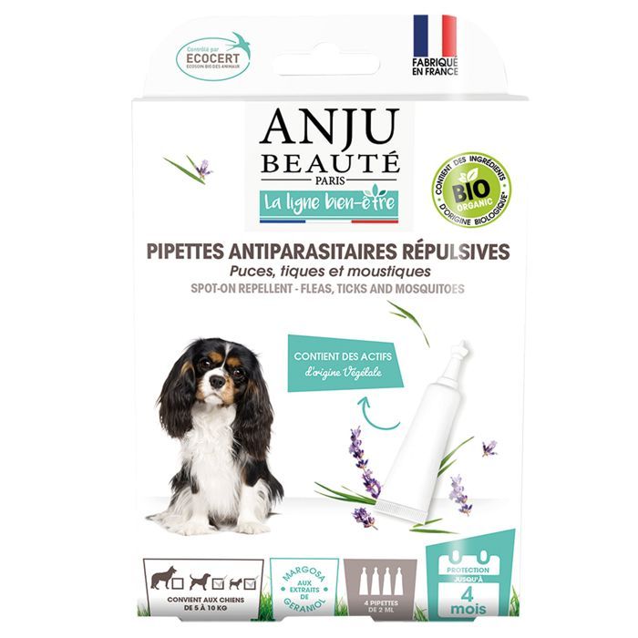 Meilleurs prix pour Pipettes Répulsives Bio Anju : Petit Chien - ANJU BEAUTÉ