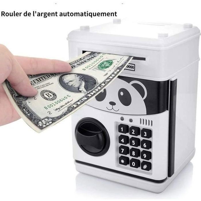 Yellcetoy Tirelire Spider Électronique Coffre-Fort - Mot De Passe + Musique - Cadeau Enfant 3-7 Ans Noir