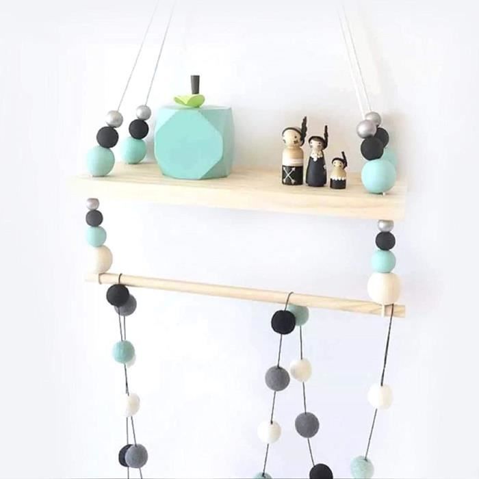 Etagere Murale Enfant Ins Style Nordique Haut De Gamme Personnalise Contreplaque De Perles En Bois Etag E 405 Cdiscount Maison