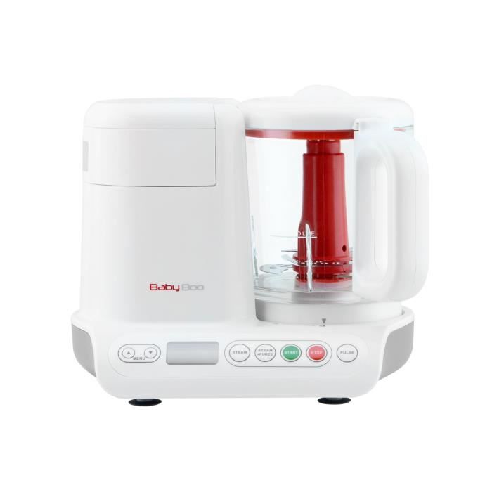 H Koenig 80 Cuiseur Vapeur Mixeur Pour Bebe Verre Acier Inoxydable Blanc 26 3 X 21 9 Cm Cdiscount Maison