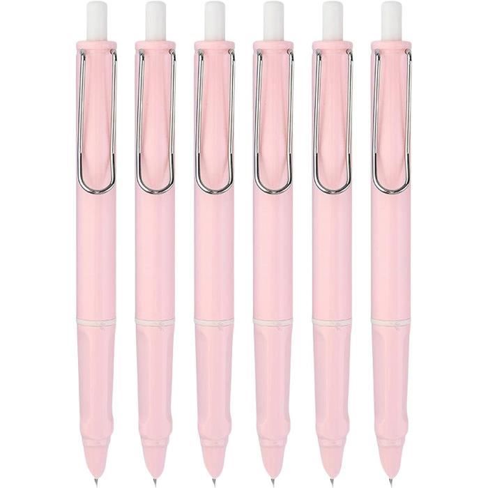 Stylo D'Écriture À Encre Rechargeable De Type Presse, 6Pcs 0,38
