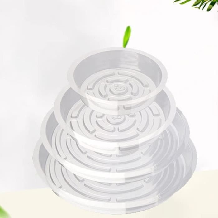 5 Soucoupes Pour Pots De Fleurs - 22cm, Noir | Plateau Récupérateur D'eau, Intérieur/extérieur - 10