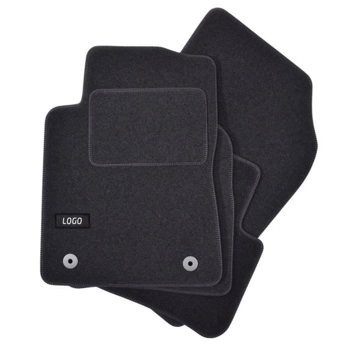Tapis Auto Sur Mesure Peugeot 208/2008 | Velour Noir - MTM SP-4282