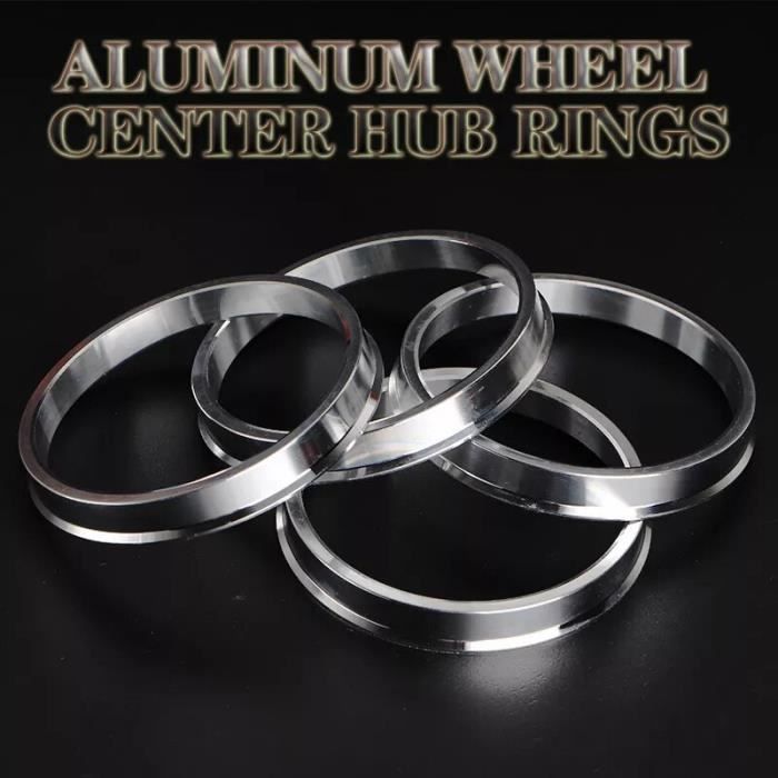Anneaux Centraux De Moyeu 67,1 Mm à 63,4 Mm – Alliage Aluminium – Lot De 4 – Élimine Les Vibrations Roue/véhicule