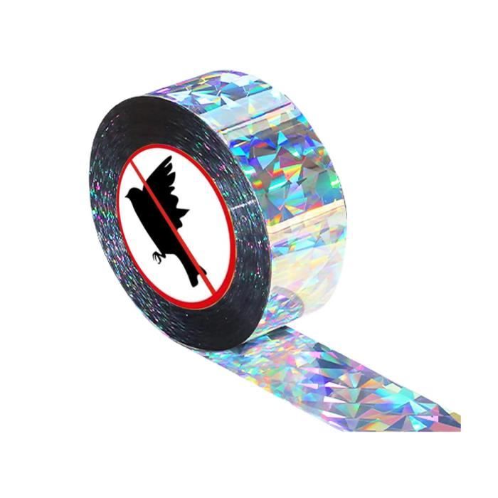 Veszoen 4 Pièces Ruban Repulsif Pegon Oiseaux 80m X 2.4cm Bande Repulsive Réfléchissant Double Face Ruban Repulsif Pour Oiseaux Pour Maisons, Cours, Terrasses Et Jardins