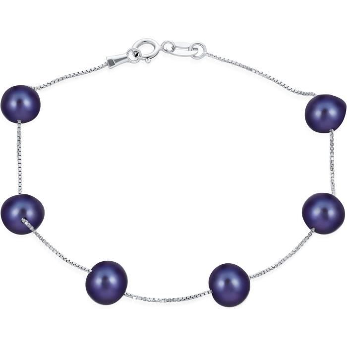 Bracelet Argent Perles De Culture D'eau Douce Baroques – Roses, Violettes, Blanches