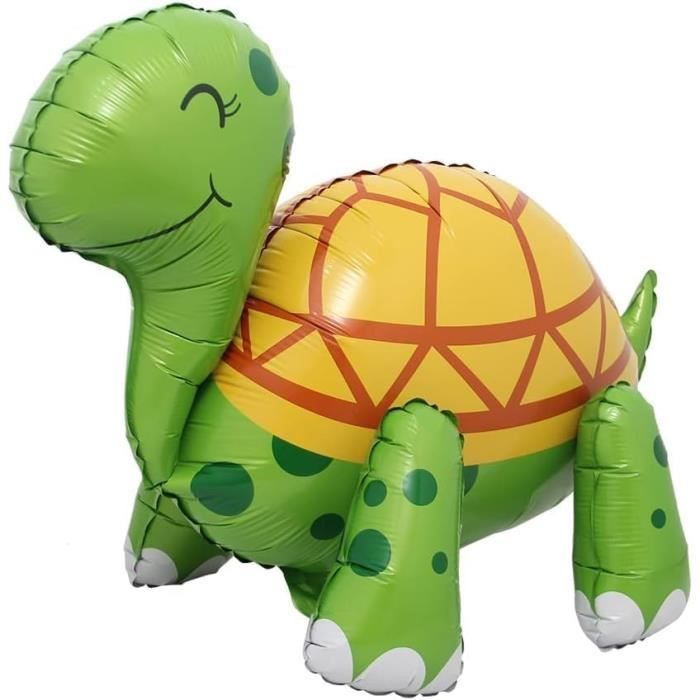 Schildpad feestdecoraties - inclusief schildpadballonnen, Happy Birthday-banner, taarttopper en groen tafelkleed voor onder de zee feestdecoraties schildpad verjaardagsfeestaccessoires