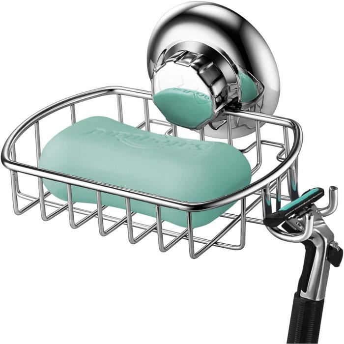Porte-savon Douche MaxHold - Ventouse Puissante Sans Perçage - Acier Inoxydable - Pour Cuisine Et Salle De Bain