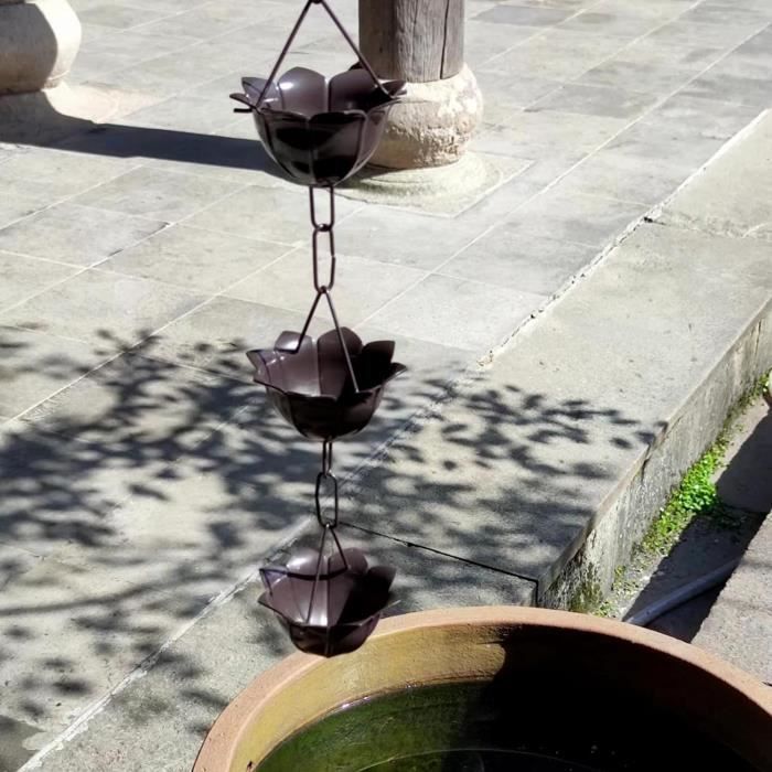 Piquets D'ancrage Pour Chaîne De Pluie - Lot De 2, Noir, Pour Jardin Et Gouttières