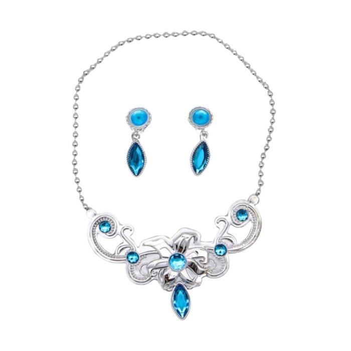 PARURE BIJOUX FANTAISIE COLLIER BOUCLES OREILLES - Accessoire de déguisement bijou fantaisie