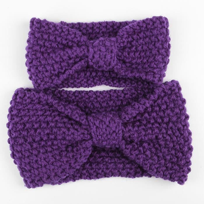 Famille Bandeaux Tricot Bandeau Crochet Mere Bebe Bande De Cheveux Headwrap Violet Dr274 Cdiscount Au Quotidien