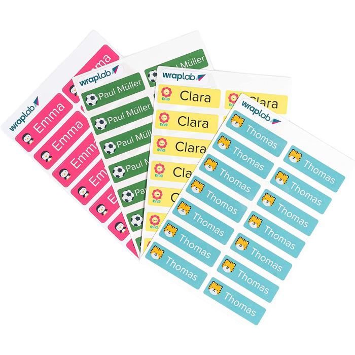 Étiquettes Autocollantes Personnalisées X50 - 19x51mm - Résistantes Eau Et Frottements - Pour Stylos, Fournitures