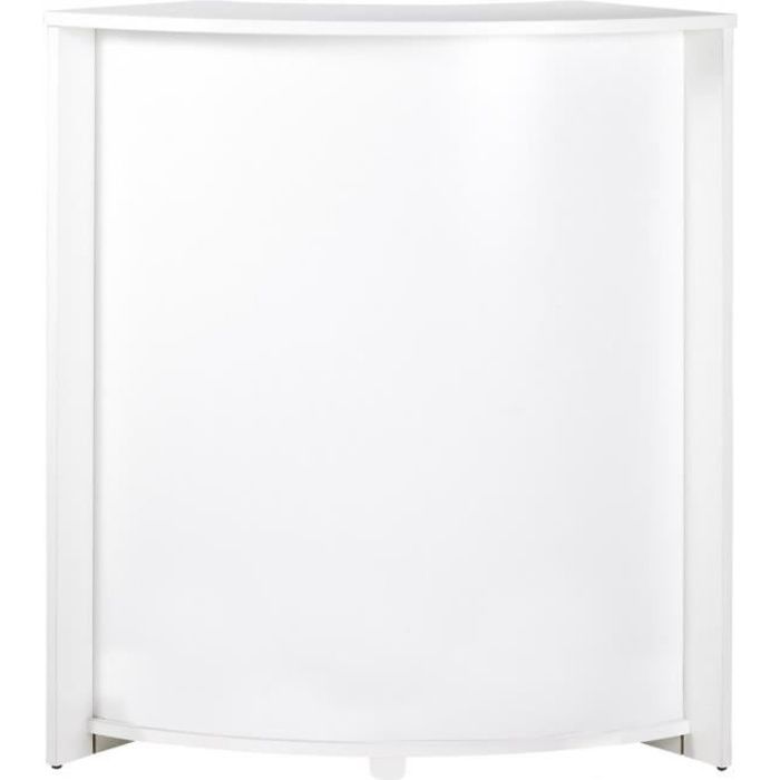meuble comptoir bar 96 cm blanc 3 niches - blanc - l 96.7 x l 44.9 x h 104.8 cm