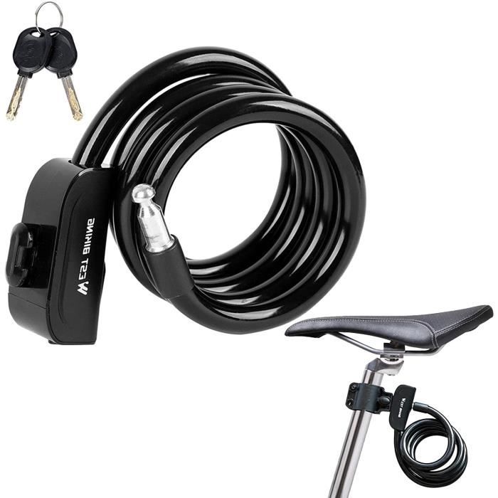 Antivol Vélo Pliant IGOOICS – Verrou Portable 8 Articulations Acier Trempé, 2 Clés Cuivre, Support Montage – Sécurité Anti-Coupe Pour VTT, Vélo Électrique, Scooter