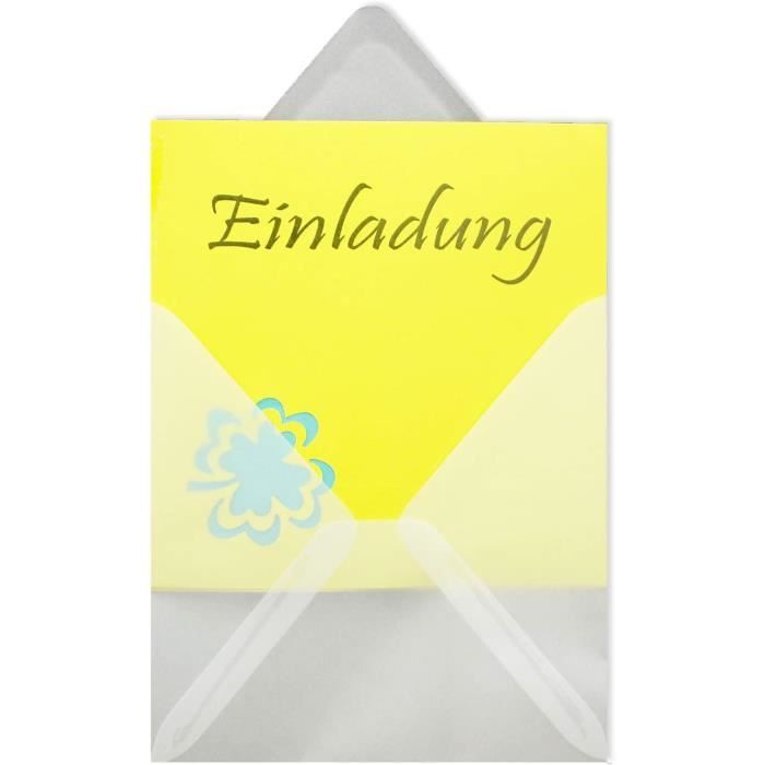 Enveloppes Dentelle DIN C7 FarbenFroh Lot De 50 - Vert, Papier Recyclé, Pour Invitations