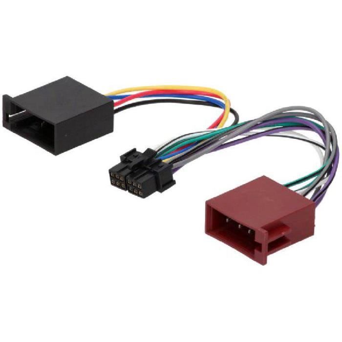 Cable Autoradio LG 12PIN Vers ISO separe - connecteur marron