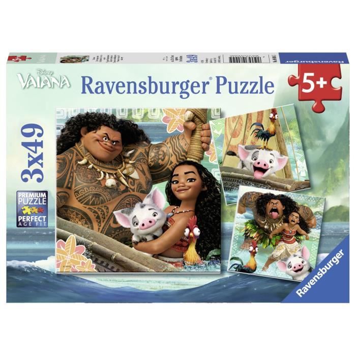 VAIANA Puzzle 3x49 pcs - Disney